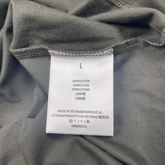 Fear of God Essentials Shirt Mens Large Dark Gray Mock Neck Long Sleeve Logo - Picture 5 of 11